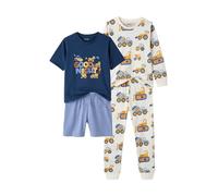 VERTBAUDET Lot 2 Pyjama Court et Long Bleu océan 3A