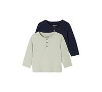 VERTBAUDET Lot 2 Tee-Shirts tunisiens bébé Manches Longues Vert de Gris 3M(60CM)
