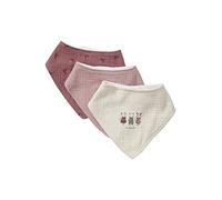 VERTBAUDET Lot de 3 bavoirs bandanas en gaze de coton/éponge rose grenier TU