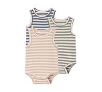VERTBAUDET Lot 3 bodies bébé sans manches coton bio bleu 9M(71CM)