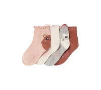 VERTBAUDET Lot 4 Mi Chaussettes Fille Motif Animalier Maille