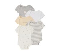 VERTBAUDET Lot 5 bodies manches courtes lapin nuage écru 1M(54CM)