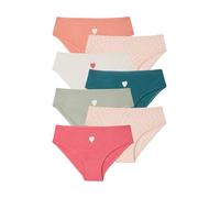 VERTBAUDET Lot 7 Culottes Fille Coeur Coton Bio Fuchsia 8A