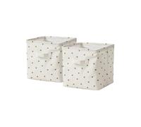 VERTBAUDET Lot De 2 Bacs De Rangement Viscose blanc imprimé TU