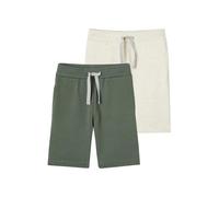 VERTBAUDET Lot de 2 Bermudas garçon en Molleton Lot Vert/Beige 12A