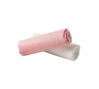 VERTBAUDET Lot de 2 draps-Housses Enfant en Coton recyclé Rose pâle 90X190
