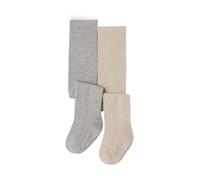 VERTBAUDET Lot de 2 paires de collants en maille torsadée bébé fille gris chiné 23/26