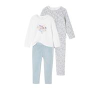 VERTBAUDET Lot de 2 Pyjamas Fille Velours Fleurs écru 3A