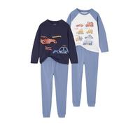 VERTBAUDET Lot de 2 Pyjamas garçon imprimés véhicules Bleu Nuit 8A