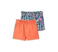 VERTBAUDET Lot de 2 Shorts Fille Molleton léger Mandarine 3A