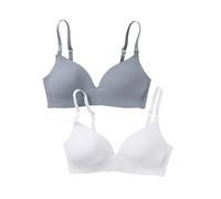 VERTBAUDET Lot de 2 Soutiens-Gorge d'allaitement en Microfibre lot Blanc + Gris 85B