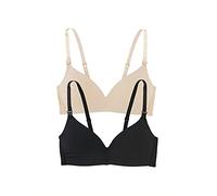 VERTBAUDET Lot de 2 Soutiens-Gorge d'allaitement en Microfibre Lot Nude + Noir 95E