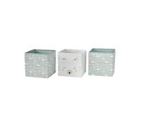 VERTBAUDET Lot De 3 Bacs De Rangement Animaux Bébé vert sauge TU