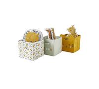 VERTBAUDET Lot De 3 Bacs De Rangement Animaux BLANC TU
