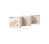 VERTBAUDET Lot De 3 Bacs De Rangement Bébé Gaze De Coton beige TU