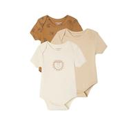 VERTBAUDET Lot de 3 Bodies Manches Courtes Safari Bébé camel 36M(97CM)