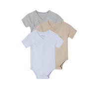 VERTBAUDET Lot de 3 bodies naissance manches courtes mon petit c½ur bleu ciel 9M(71CM)