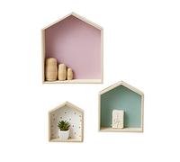 VERTBAUDET Lot de 3 étagères Home Rose TU