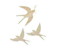 VERTBAUDET Lot De 3 Hirondelles Murales Bois Marron TU