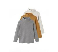 VERTBAUDET Lot de 3 Tee-Shirts col roulé garçon Ocre 5A