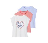 VERTBAUDET Lot de 3 Tee-Shirts Fille Fantaisie Manches Courtes Bleu pâle 10A