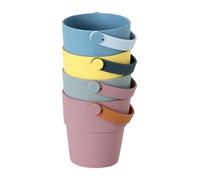 VERTBAUDET Lot de 4 seaux de Bain colorés en Silicone Multicolore TU