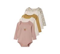 VERTBAUDET Lot de 5 Bodies Bébé Emmanchure US Coton Fleurs écru 12M(74CM)