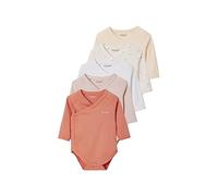 VERTBAUDET Lot de 5 Bodies Coeur Manches Longues Ouverture rose poudré 3M(60CM)