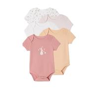 VERTBAUDET Lot de 5 Bodies Manches Courtes Bébé Interlock lot blanc 18M(81CM)