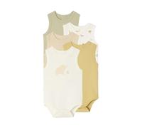 VERTBAUDET Lot de 5 bodies naissance sans manches vert sauge 18M(81CM)