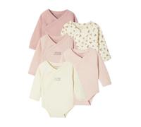 VERTBAUDET Lot de 5 Bodies Ouverture Naissance Coton Bio