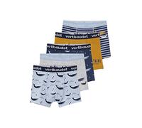 VERTBAUDET Lot de 5 Boxers Stretch Garçon Baleines Rayures Lot Bleu 2A