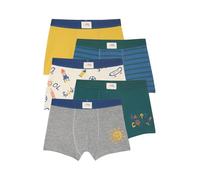 VERTBAUDET Lot de 5 Boxers Stretch Garçon Maille Rayures Bleu Roi 3A
