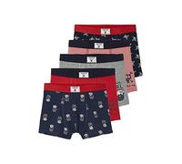 VERTBAUDET Lot de 5 Boxers Stretch Pirates garçon Lot Marine et Rouge 3A