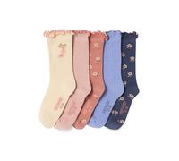 VERTBAUDET Lot de 5 Paires Chaussettes Fille Fleurettes Assorties 31/34