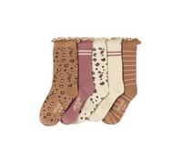 VERTBAUDET Lot de 5 Paires Chaussettes Fille Léopard Maille Assorties 27/30