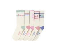 VERTBAUDET Lot de 5 Paires Chaussettes Fille Maille Rayures écru 31/34