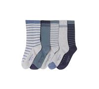 VERTBAUDET Lot de 5 Paires Chaussettes Rayées Garçon Assorties 23/26