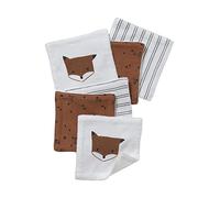 VERTBAUDET Lot de 6 Lingettes Lavables et Réutilisables lot renard TU