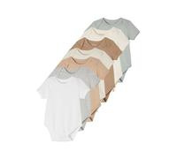 VERTBAUDET Lot de 7 bodies manches courtes emmanchure US bébé BASICS multicolore 3M(60CM)