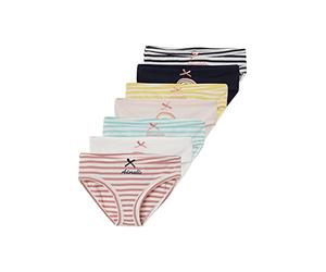 VERTBAUDET Lot de 7 Culottes Fille Coton Maille Rayures Lot Ivoire rayé 6A