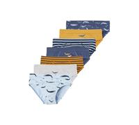 VERTBAUDET Lot de 7 Slips Stretch Baleines garçon en Coton Bio Bleu Ciel 6A