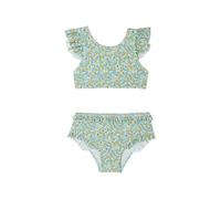 VERTBAUDET Maillot de Bain 2 pièces Fleuri Fille Bleu Ciel imprimé 14A