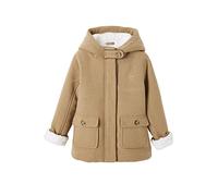 VERTBAUDET Manteau à capuche fille drap de laine doublé sherpa chamois 3A