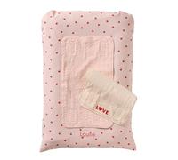 VERTBAUDET Matelas à langer + 2 tapis de change MON COEUR rose imprimé 72X49