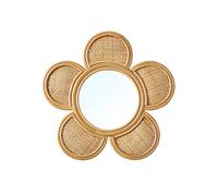 VERTBAUDET Miroir Rotin Et Cannage Fleur Beige doré TU