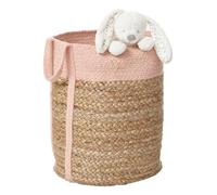 VERTBAUDET Panier en jute bicolore Calla osier/rose TU