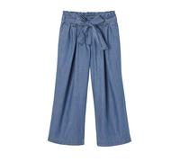 VERTBAUDET Pantacourt Fille Large en Denim léger Style Paperbag Bleu Moyen 12A