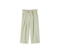 VERTBAUDET Pantacourt Fille Large Gaze de Coton Style Paperbag Vert Sauge 4A