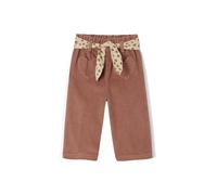 VERTBAUDET Pantalon bébé en Velours côtelé avec Ceinture léopard à Nouer Terracotta 4A(104CM)